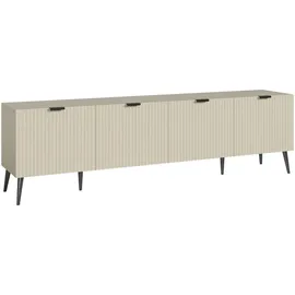 [en.casa] Nand TV-Lowboard 180 x 35 x 51 cm Sandfarben Metall/Spanplatte
