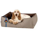 BedDog Hundebett LUPI Hundesofa Hundekissen waschbar,NAMIBSAND (beige/braun),(S) ca. 55x40x17cm - Schwarz