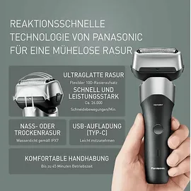 Panasonic ES RM3FXK503 Schwarz-Silber