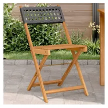 vidaXL Bistrostuhl Gartenstuhl 47 x 47 x 108 cm schwarz 2 St.