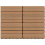 vidaXL Terrassenfliese 60 x 30 cm braun