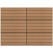 vidaXL Terrassenfliese 60 x 30 cm braun
