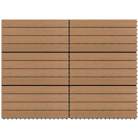 vidaXL Terrassenfliese 60 x 30 cm braun