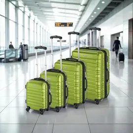 Tectake Hartschalen-Trolley 4-Rollen 76 cm / 106 l grün