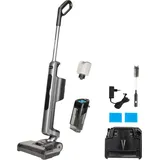 Genius Nass Trockensauger Akku Invictus WD5 14 tlg., Saugwischer mit Selbstreinigung Funktion und 2 Nass Modus, Kabelloser Hartbodenreiniger - Grau
