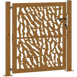 vidaXL Gartentor 105x105 cm Wetterfester Stahl Spurendesign