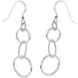 Paar Ohrhänger FIRETTI "Schmuck Geschenk Silber 925 Ohrschmuck Ohrhaken Kreis in Kreis", silber (silberfarben), Ohrringe, Damen, Silber 925 (Sterlingsilber)
