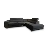 masseno Ecksofa mit Schlaffunktion Apiro ¦ schwarz ¦ Maße (cm): B: 277 H: 90