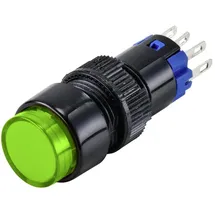 TRU Components TC-9428064 LAS2Y-11/G/12V Drucktaster 250 V 3 A 1 x Aus/(Ein) tastend Grün IP40 1 St.