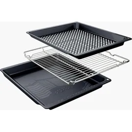 Bosch Herdset 3D-Heißluft EcoClean + h|tech Kochfeld 78 cm Bräterzone