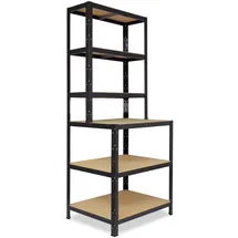 shelfplaza Werkbank Metall 190x80x60 cm schwarz