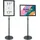 Vevor Informationsständer 420 x 297 mm Vertikal & horizontal Verstellbarer Posterständer, Robuster Bodenstehender Schilderhalter mit Runder Basis für Displays, Werbung und den Außenbereich Schwarz