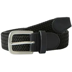 Flechtgürtel NAME IT "NKMSIECE BELT NOOS", Damen, Gr. 55, schwarz, Web, Kunstfaser, unifarben mit Farbeinsatz, casual, Gürtel