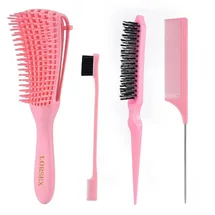 luxuskollektion Haarbürste Entwirrbürste für Naturhaar Afro Lockiges Haar 3a bis 4c 3