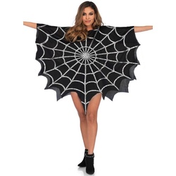 Leg Avenue Kostüm Spinnennetz Glitzer-Poncho, Gefangen im Netz der Spinne! schwarz