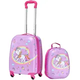 Vevor Kinderkoffer Set 2-Rollen 45,7 cm / 0 l pink