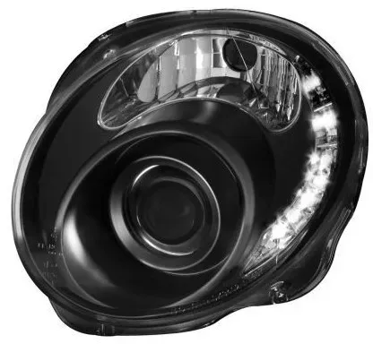 Klarglasscheinwerfer DAYLINE FIAT 500 (ab 2007) - schwarz