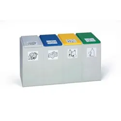 Wertstoffmodulsystem, 4-er Element (ohne Deckel), 60 Liter Volumen
