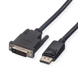 Roline DisplayPort Kabel DP ST - DVI ST, LSOH, schwarz, 3 m