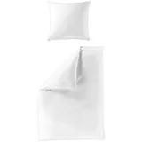 BIERBAUM Bettwäsche Mako-Satin white) ( 240x220cm, mit 2 Kissen) - 155x220cm, mit 1 Kissen