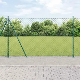vidaXL Zaunpfosten 10 x 1,6 m Grün/Stahl