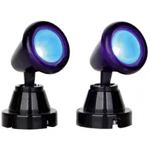 Lemax - Round Spot Light Blue 54945 LED Scheinwerfer Weihnachtsdorf Winterdorf