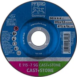 Schruppscheibe E 115x7,2x22,23 mm Leistungslinie SG CAST+STONE für Guss/Stein