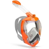 Ledeak Tauchmaske Schnorchelmaske Vollmaske, 180° Breites Sichtfeld Schnorchelmaske Erwachsene Kinder, Faltbare Snorkeling Mask Antibeschlag und Lecksicherung Tauchmaske Vollgesichtsmaske