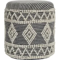 FineBuy Sitzhocker Polsterhocker Wolle 40 x 45 x 40 cm Grau