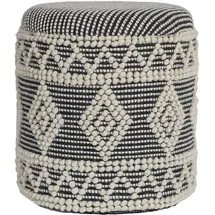 FineBuy Sitzhocker Polsterhocker Wolle 40 x 45 x 40 cm Grau