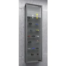 VCM Vitrine Stano Maxi, inkl. LED-Beleuchtung, silber