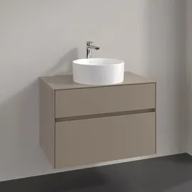Villeroy & Boch Waschtischunterschrank 2 Auszüge 80 x 54,8 x 50 cm Taupe