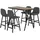 Homcom Bartisch 120 x 60 x 91 cm Dunkelgrau