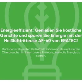 Eratec AF-60 Heißluftfritteuse XXL 5,5L 1500W schwarz