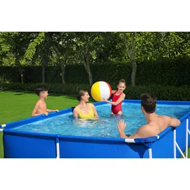 BESTWAY Steel Pro Frame Pool Set 400 x 211 x 81 cm inkl. Filterpumpe