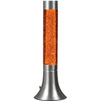 Fröhliche Glitter Lavalampe Orange Ø13cm 38cm Stimmungslicht Tisch Leuchte Retro