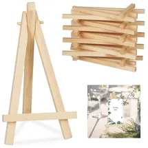 Relaxdays 40 x Staffelei klein aus Holz Hellbraun