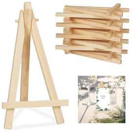 Relaxdays 40 x Staffelei klein aus Holz Hellbraun