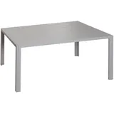 MCW Alu-Esstisch MCW-N40, Tisch Bistrotisch Gartentisch Balkontisch, wetterfest 140x80cm hellgrau