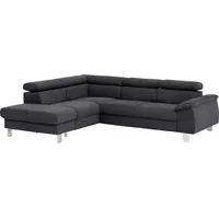 COTTA Ecksofa Komaris L-Form, B: 249 cm, mit Kopfteilverstellung, optional Bettfunktion, Bettkasten & Licht beige