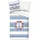 Muller Textil Selin Gestreift Blau 200 x 200 cm + 2 x 80 x 80 cm