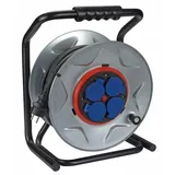 Perel Professionelle Kabeltrommel, MIT 'ANTI-TWIST'-SYSTEM - NEOPREN - 25 m, 3G2.5, grau/schwarz