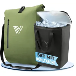3 in 1 Fahrradtasche Rucksack 20L + Kühltasche 15L "Spar-Bundle" - Olivgrün - Bundle