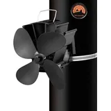 4-blatt-rauchabzugsventilator Für Holzöfen, Fest Installierter Ofenventilator Für Kaminrohre/holzöfen/kamine, Schwarz