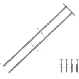 vidaXL Sicherheitsgitter für Fenster mit 2 Querstangen 3 pcs