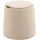 Homcom 2-in-1 Ottomane Sitzhocker Rund Inklusive Stauraum Beige Ø44 cm x 47,5cm