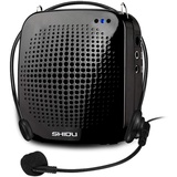 Sprachverstärker mit kabelgebundenem Mikrofon Headset, Stimmverstärker Tragbarer SHIDU S511 Mini-Lautsprecher Pa Speaker, wiederaufladbarer 15W 2000mAh Verstärker für Lehrer, Reiseleiter, Yoga