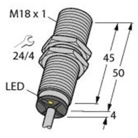 Turck Sensor bündig PNP, Wechsler BI10U-M18-VP6X 7M