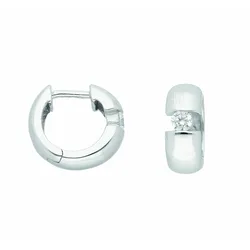 Paar Creolen ADELIA ́S "Damen Silberschmuck", silber, Ohrringe, Damen, Damen, Silber 925 (Sterlingsilber), mit Zirkonia Silberschmuck für Damen