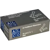 Alco Foldbackklammern 781-13, 19mm, gelb, aus Metall, 12 Stück